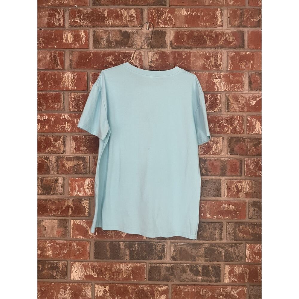 Teal Stranger Things Med T-shirt "Stuck in the Upside Down' Printed Graphic Tee